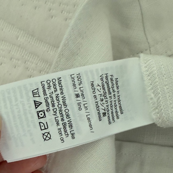 Madewell Women's High Waist White Linen Shorts - Picture 7 of 7